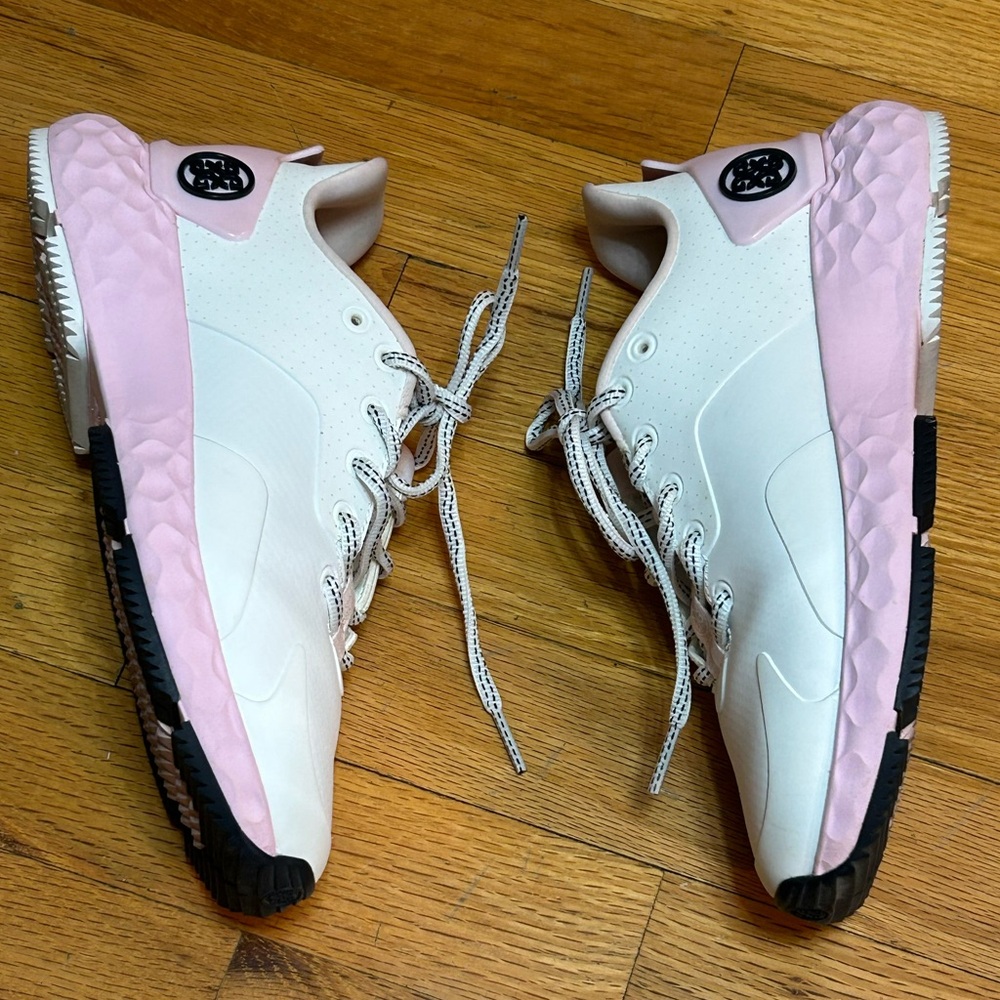 G/FORE WOMEN'S PERFORATED MG4 + GOLF SHOES White Pink Blush Size 6 - Picture 4 of 7